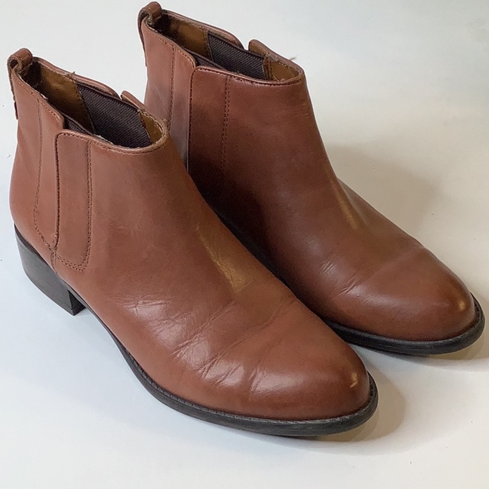 FRANCO SARTO Caryn Cognac Leather Boots
